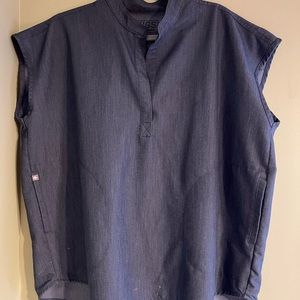 Figs Scrub Top, Rafaela, Large, color Denim Blue